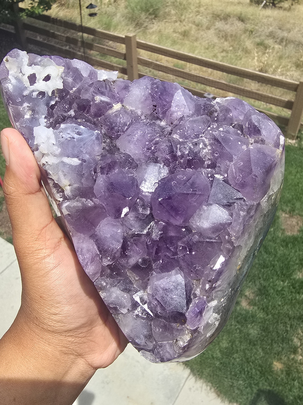 Large Natural Amethyst Crystal Cluster Geode Druzy Display Specimen 5.23 lb